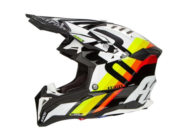 Casco Airoh Aviator 3 Rainbow Bianco 