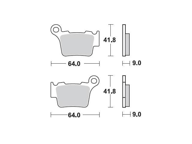 Pastiglie Freno Posteriore Braking Sinterizzate Dirt Husqvarna/KTM/BMW Cod: 891CM44