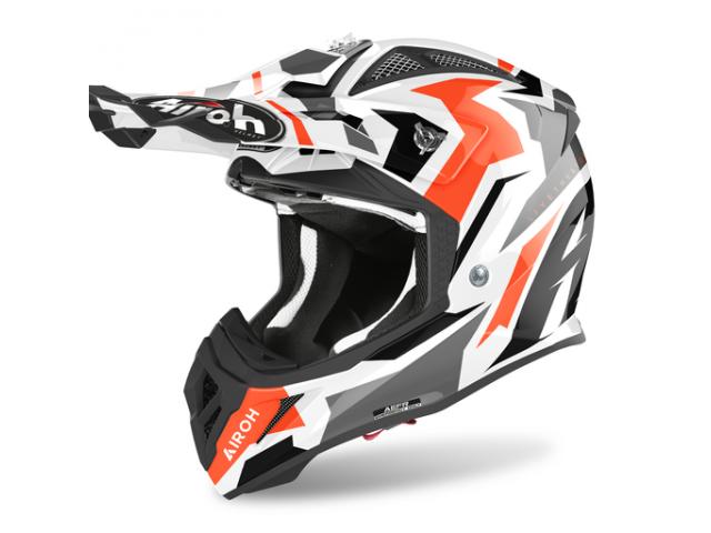 Casco Airoh Aviator Ace Swoop Orange Gloss