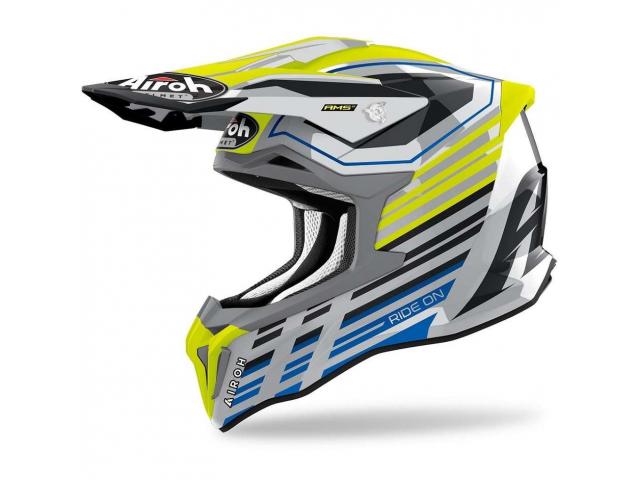 Casco Cross Airoh Strycker Shaded Giallo 