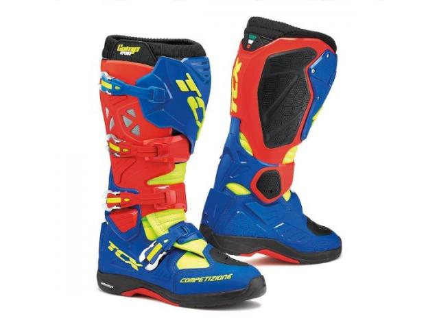 Stivali TCX Comp Evo Michelin Rosso-Blu-Giallo Fluo