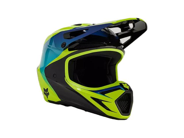 Casco FOX Youth V3 Streak - Black/Yellow