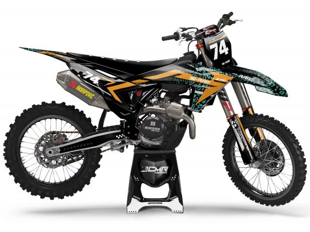 Kit Grafiche Motocross KTM Adesivi Personalizzati LEOPARD Design