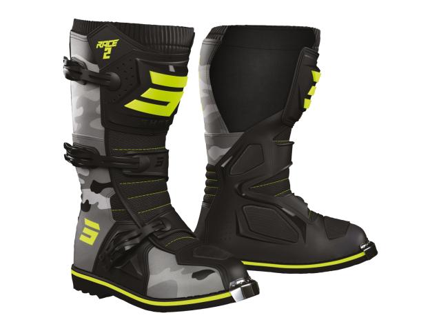 Stivali Cross Bambino Shot Race 2 Camo Neon Yellow