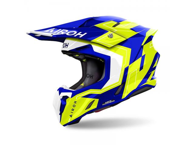 Casco Airoh Twist 3 Dizzy Blu/Giallo