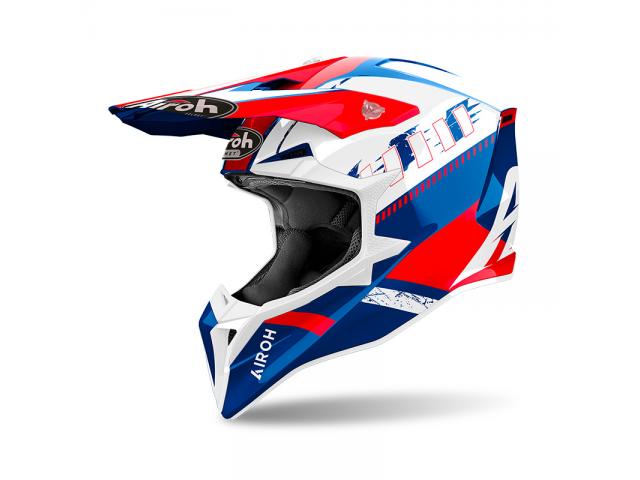 Casco Airoh Wraap Feel Blu Rosso