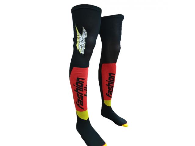 Calza Lunga SIXS FashionBike Mot S Knee Black-Red-Yellow