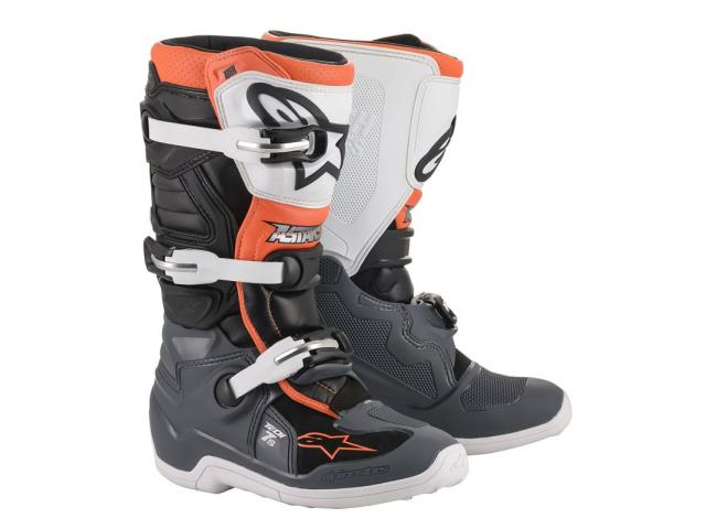 Stivali Alpinestars Bambino Tech 7s Nero/Grigio/Bianco/Arancio