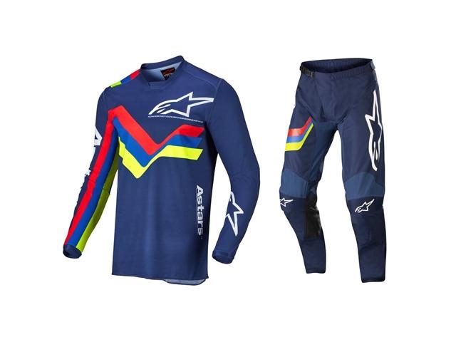 Completo Alpinestars Racer braap Blu/Rosso/Verde