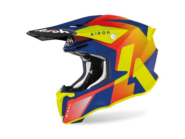 Casco Airoh Twist 2.0 Lift Blu/Giallo Fluo