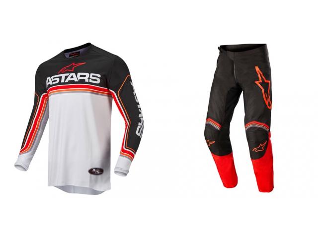 Completo Alpinestars Fluid Speed Nero/Grigio/Rosso