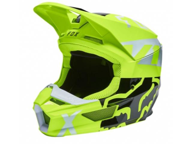 Casco FOX V1 Skew 2022 Yellow Fluo 