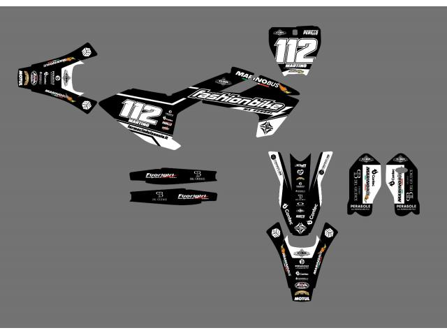 Grafiche Personalizzate FashionBike Husqvarna TC/FC Black White 2022