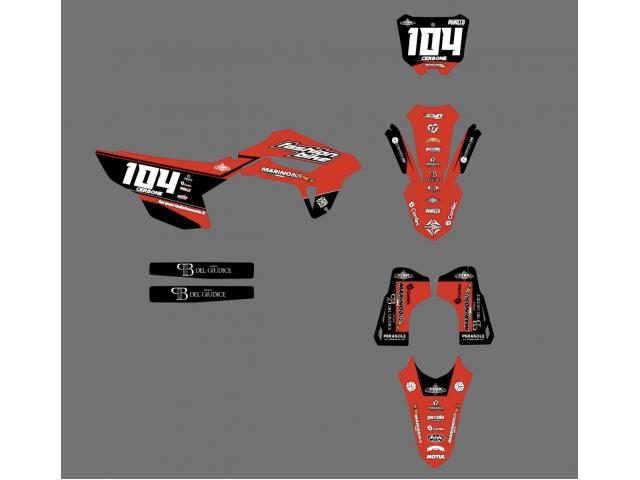 Grafiche Personalizzate FashionBike Red-White 2022 Honda CRF 250/450