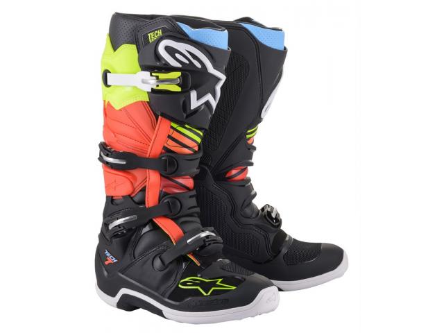 STIVALI TECH 7 BLACK YELLOW FLUO RED FLUO