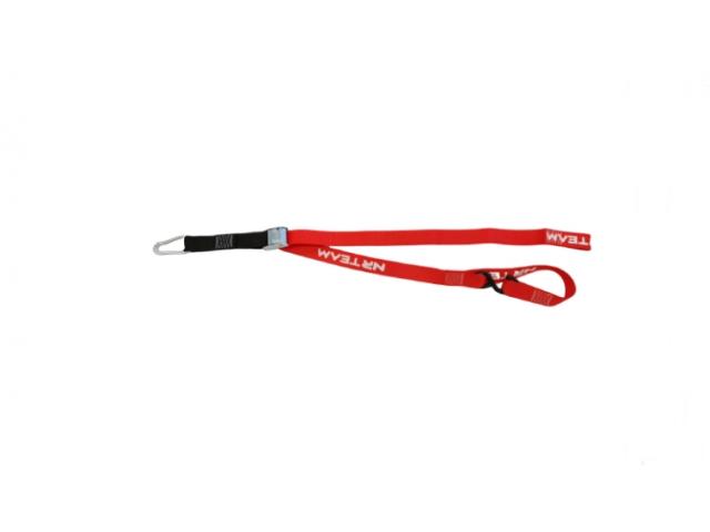 Coppia Cinghie Fissaggio Moto Pull-Up 25mm Nero-Rosso