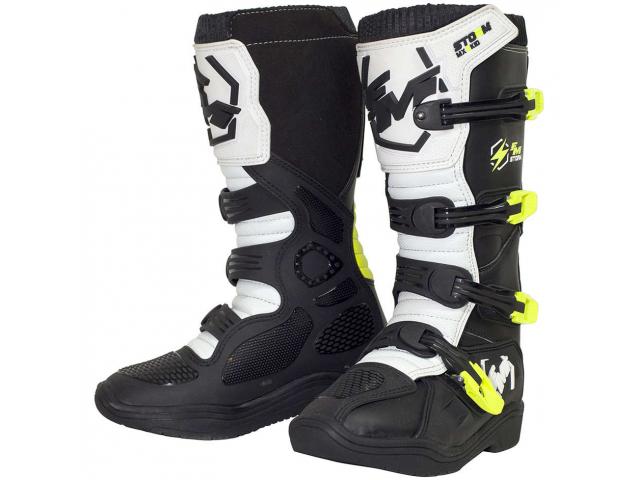 Stivali bambino Moto Cross Enduro Fm Racing STORM KID Nero Giallo