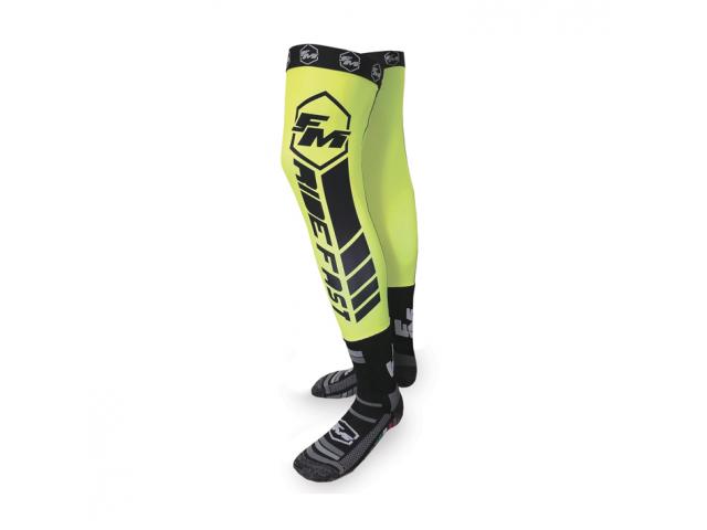 Calze Lunghe Fm Racing Ride Nero-Verde Fluo