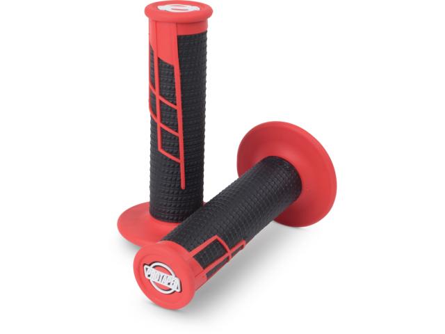 Manopole ProTaper Clamp On Grip System Half Waffle Rosso Nero