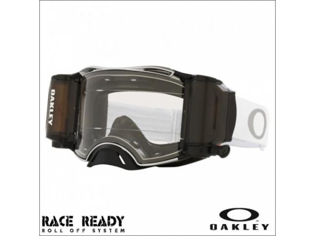 Oakley Airbrake MX Race Ready Tuff Blocks White Con Roll-Off