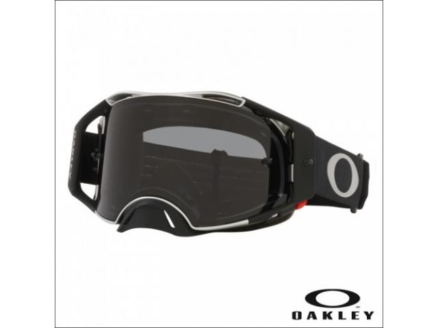 Oakley Airbrake MX Tuff Blocks Black Gunmetal Lente Dark Grey