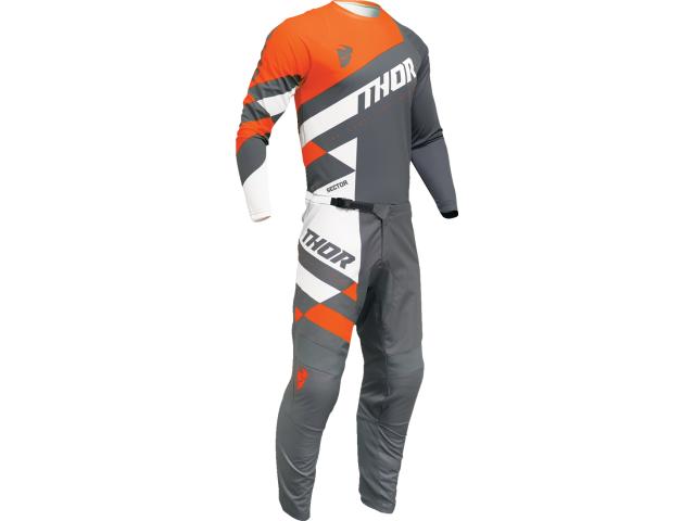 Completo Motocross THOR Sector Grigio-Arancione