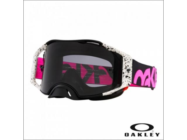 Oakley Airbrake MX Black Splatter - Lente Dark Grey