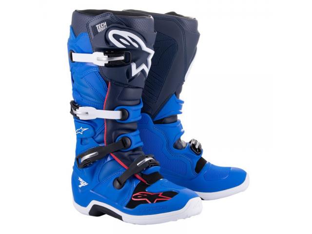 Stivali Alpinestars Tech 7 Alpine Blu-Night Navy-Bright Red