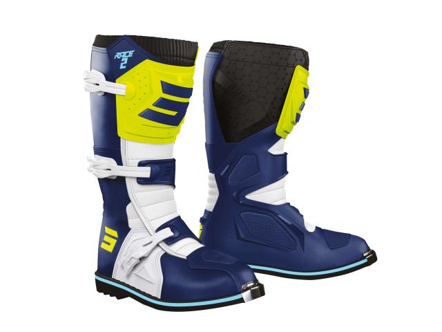 Stivali Cross Bambino Shot Race 2 Blue-Neon Yellow