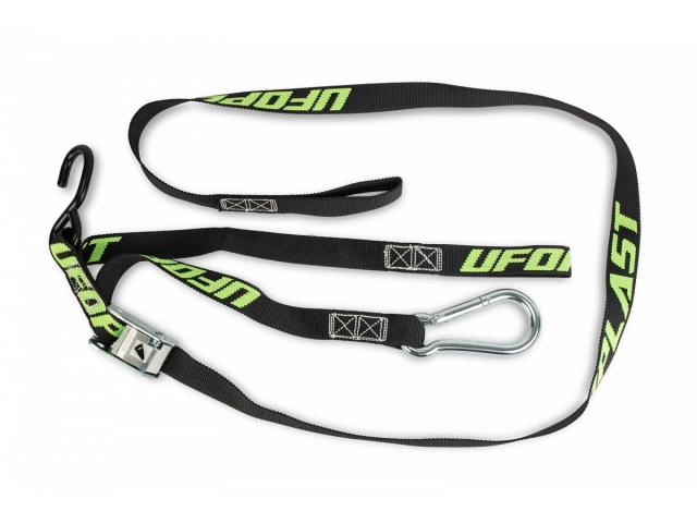 Coppia Cinghie Fissaggio Moto Ufo Nero-Verde