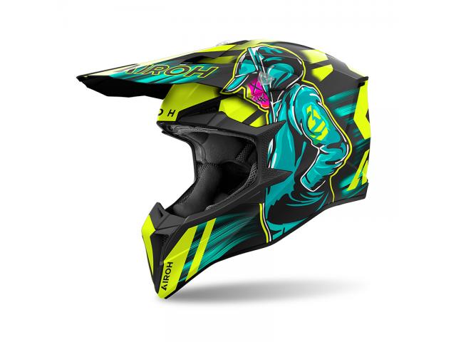 Casco Airoh Wraaap Cyber Yellow Matt