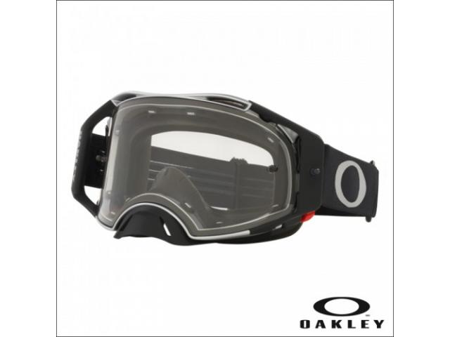 Oakley Airbrake MX Tuff Blocks Black Gunmetal Lente Chiara