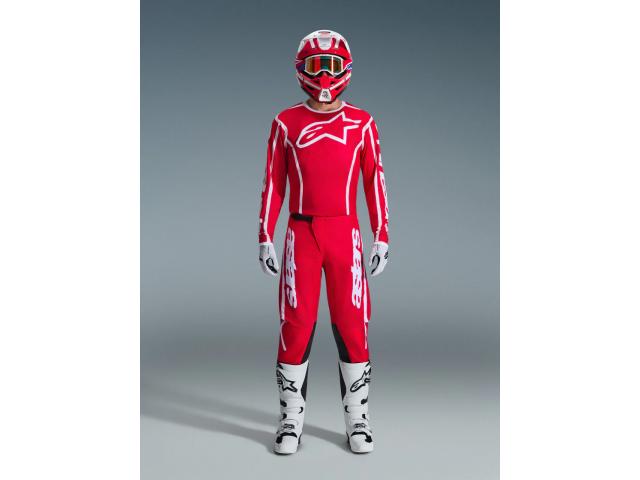 Completo Alpinestars Fluid Apex Rosso/Bianco