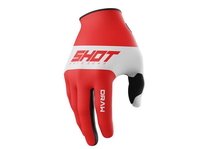 Guanti Shot Bambino Draw Sky Rosso-Bianco