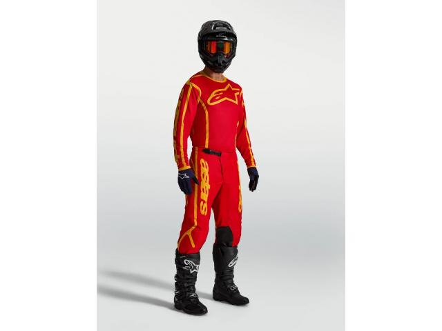 Completo Alpinestars Fluid Apex V2 Rosso/Oro